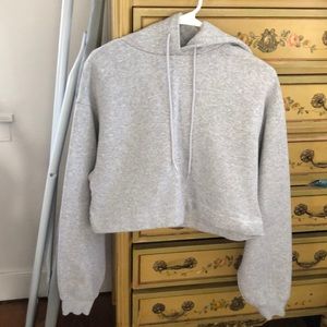 Alo small crop hooded sweatshirt
